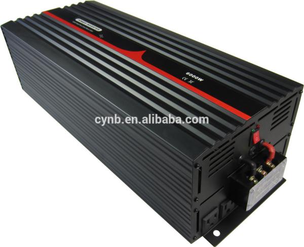 24VDC to 120VAC 60Hz 6000W Pure Sine Wave Solar Power Inverter