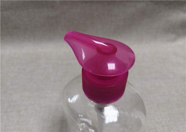 High Viscosity Liquid Lotion Pump Dispenser Rose Red Ribbed / Smooth Closure