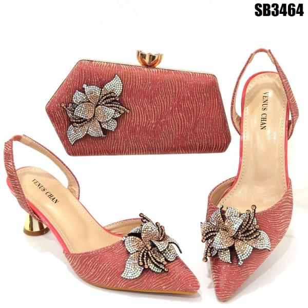 African high heels sandals and purses bag set Italian bag to match shoes for  women party shoes set