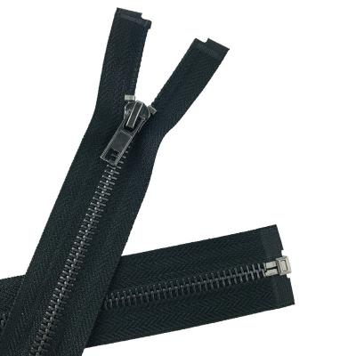Wholesale 5# Open End Multi-Color Custom Color Metal Zip Gun Black Teeth Gold Metal Jacket Zipper