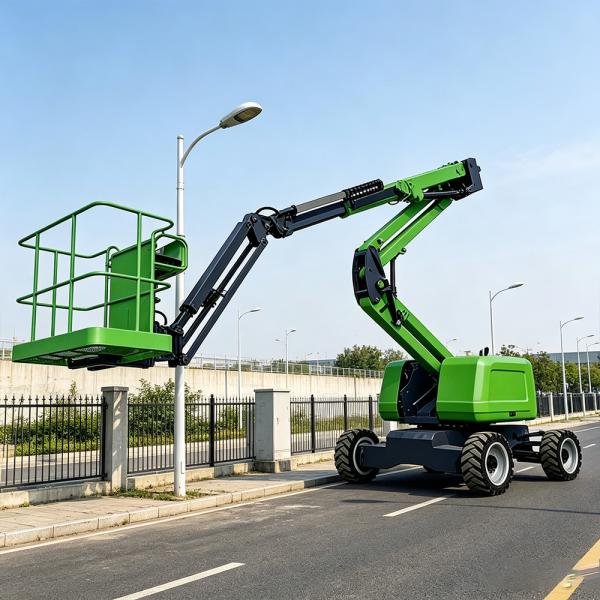 Telandor Diesel Cherry Picker Lift 60 Foot Articulating Boom Lift Customized