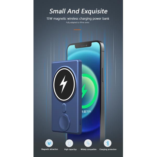 High Quality Magnetic Wireless Fast Charging Portable Power Bank Slim Wireless Magnetic Power Bank