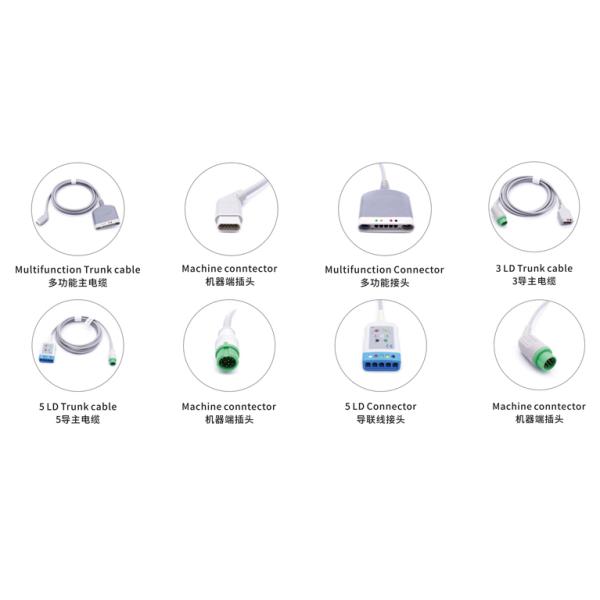 product-750-354.95436766623203 TPU кабеля 3 или 5 хобота GE 12PIN ECG 2.4m материал куртки руководства