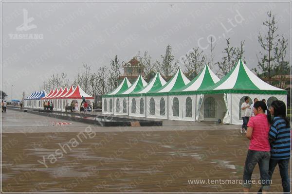 Color Stripe Top Cover Durable High Peak Pole Tent , High Peak Tent Rentals