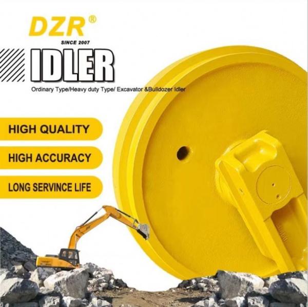 Yellow or Black 40SiMnTi/40Mn2 High Strength Durable Bulldozer Parts Front Idler wheel