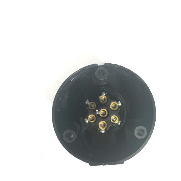 Commercial Round Trailer Light Plug Chassis Mount Polyamide Brass Material