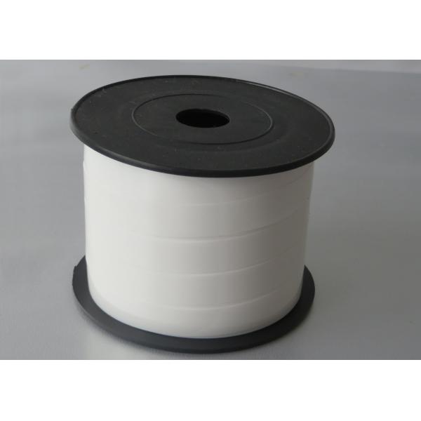 10mm X 50y White lacquer PP Laminated Curled ribbon For Supermarket , Cosmetics Shops
