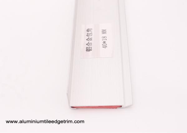 Extruded Aluminum Stair Nosing With Non Slip PVC Rubber , Metal Stair Edge Protectors