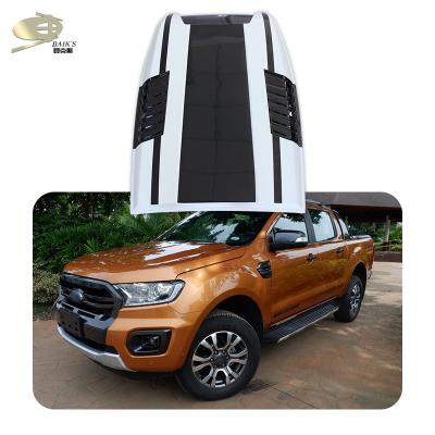 Black Car Bonnet Hood Scoop For Toyota Ranger T7 T8  2015-2017 2018-2021 Engine Guard Cover