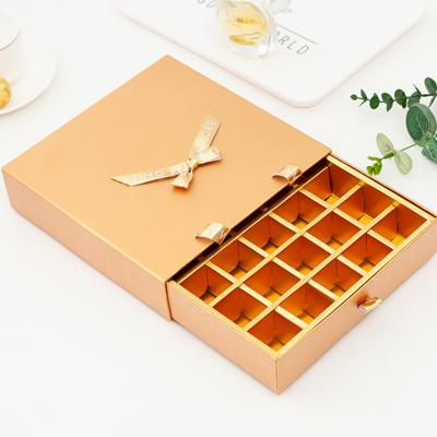 Modern Personalised Truffle Chocolate Gift Box Paperboard Sliding Drawer CMYK Printing
