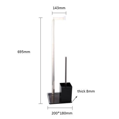 Toilet Brush and Towel Holder Set Multi-function Hotel Standing 401 Stainless Steel Cleaning Brush 304 SUS Stainless Ste