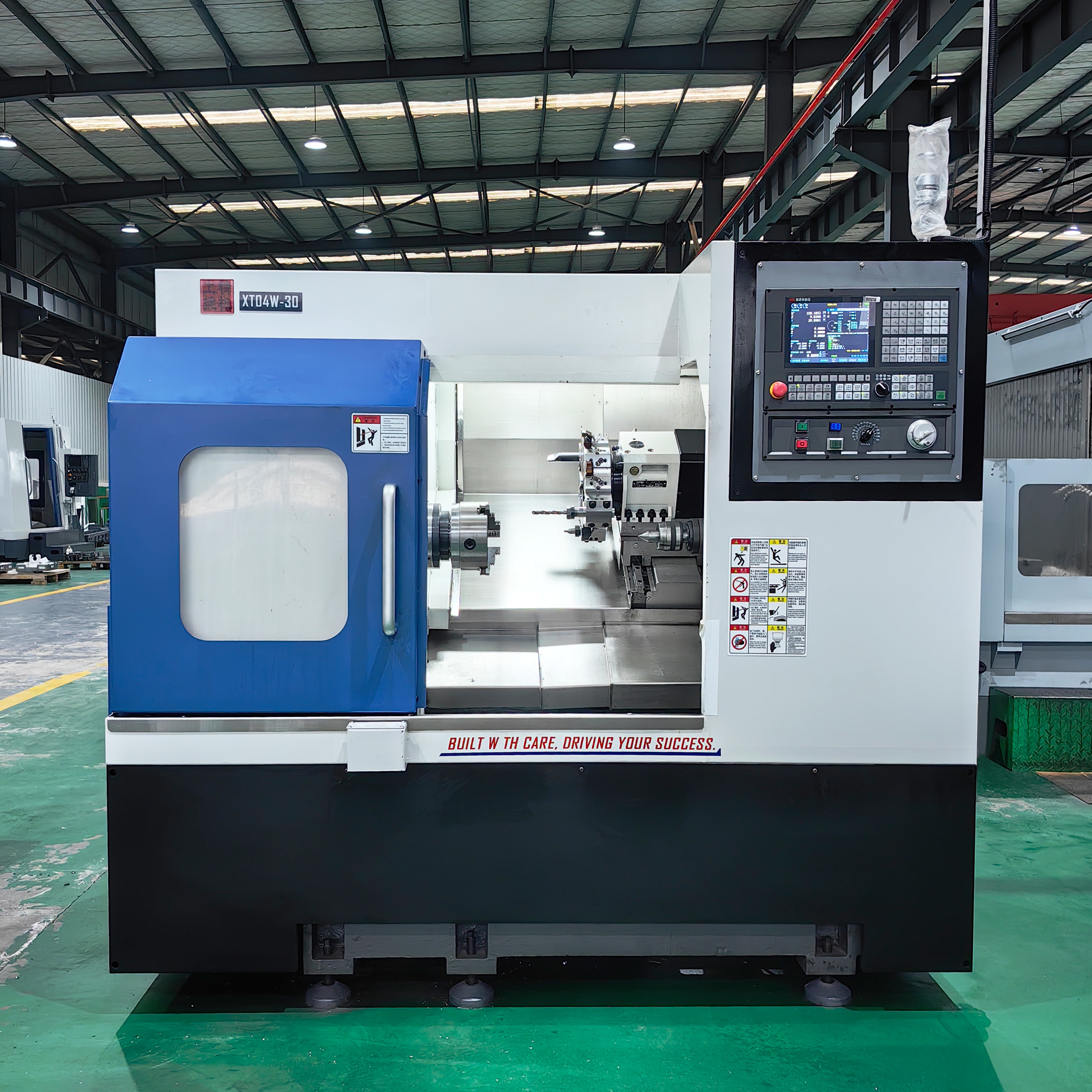 XT04 High Precision CNC Lathe Machine CNC Turning Center 8-12 Station Turret Light Duty Metal Machining