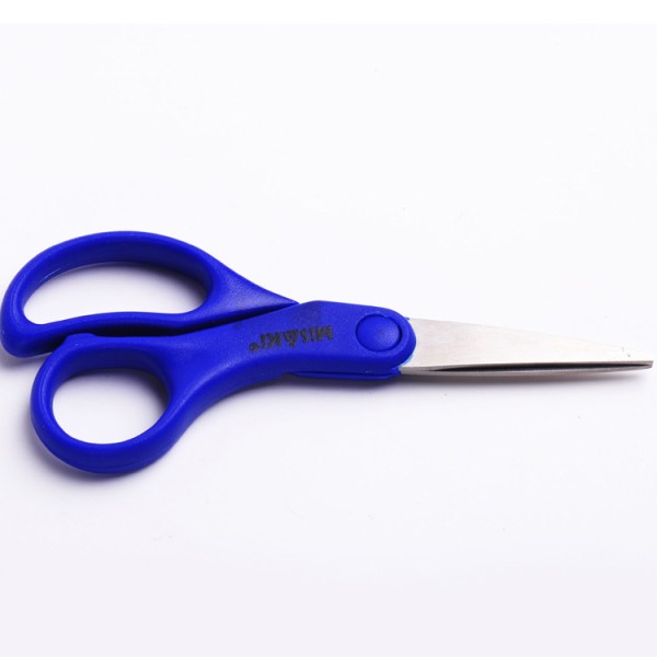 Hot selling high quality school and office stationary plastic handle 5 inch mini safety scissors