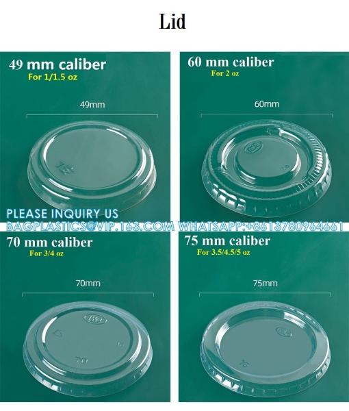 1oz 1.5oz 2oz 3.25oz 4oz 5oz Biodegradable Disposable Food Transparent Sauce Cups Takeaway Food Sauce Container