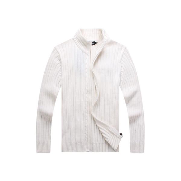 100% cotton Autumn Winter Zipper Sweater Mens Black Cardigan Sweater