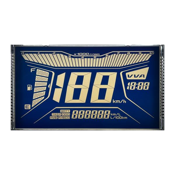 マイナス 6 O' CLOCK 透光型モノクロームディスプレイ PIN バイク 計器画面