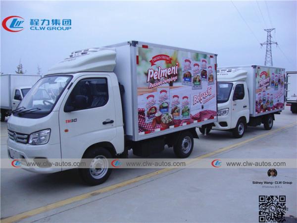 Mini Foton 1 - caminhão refrigerado gasolina da caixa 2T para a carne fresca