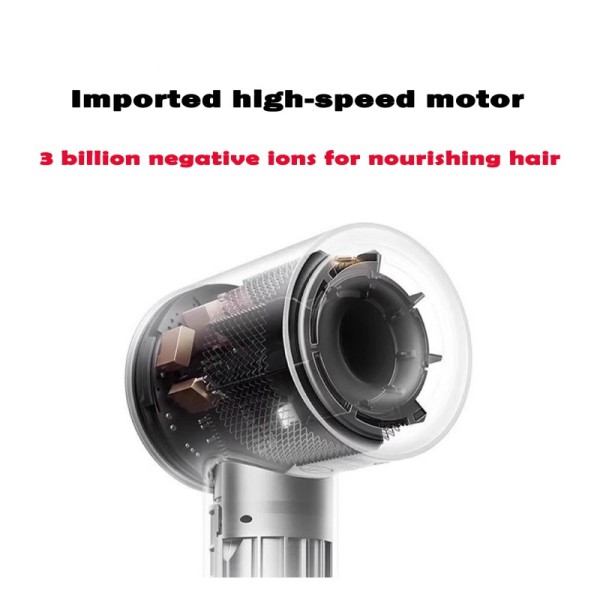 Professional Foldable Compact Blow Dryer with Magnetic Diffuser Ultra-Fast Drying Brushless Motor 3-Speed for All Hair Types
