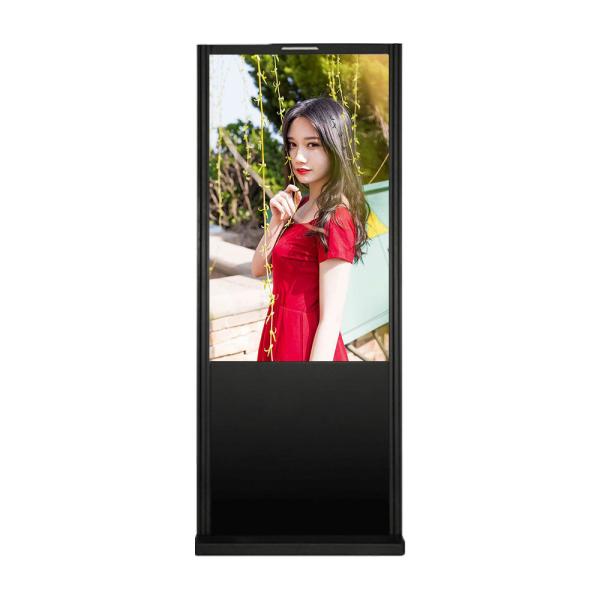 Floor Standing Led Digital Signage Advertising / Nano Touch 75 Inch Outdoor Digital Screen