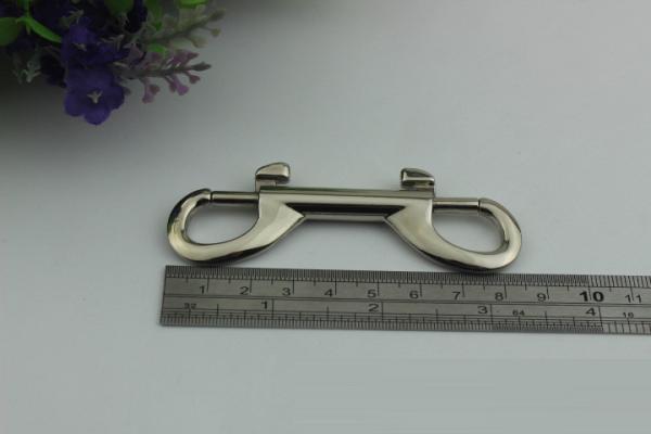 Handbag hardware 85 mm length nickel color swivel snap lobster claw clasp hook with nickel free