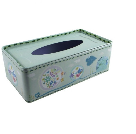 0.23mm Thickness Holiday Metal Tin Box , Customized Color Tissue Tin Box
