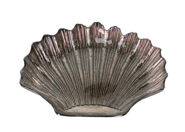 Hand Made 27.5cm  Shell Shaped Glass Plates No Deformation For Dessert