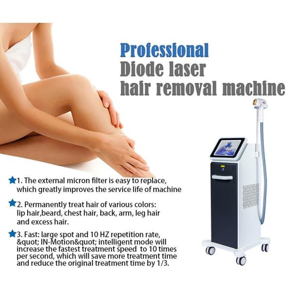 Безболезненная Pro портативная машинка лазера диода машины 1064nm 808 удаления волос лазера диода