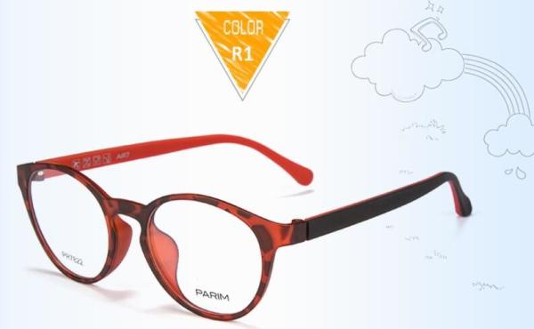 Round Eye Optical Ultra Light Eyeglass Frames Color Blocking Eyeglass Frames