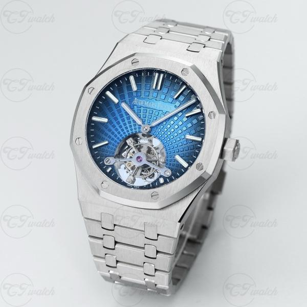 AP Royal Oak 26522ST 41mm Skeleton Tourbillon Super Clone Watch Ultra Thin Mechanical Luxury Sport Timepiece