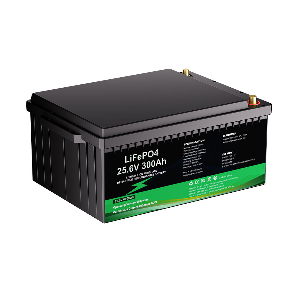 7.68kWh 25.6V 300Ah LiFePO4 Battery For Large 24V Energy Storage Systems