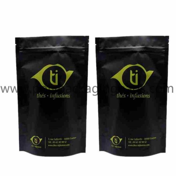 Black Ziplock Aluminum Foil Packaging Poly Bags