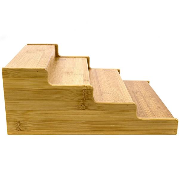 Хранилищные стойки Простые бамбуковые лестницы для хранения специй на столешнице