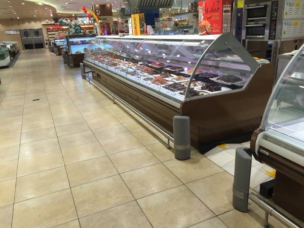 Vitrina refrigerada superior de vidro da carne com a válvula da expansão de Danfoss