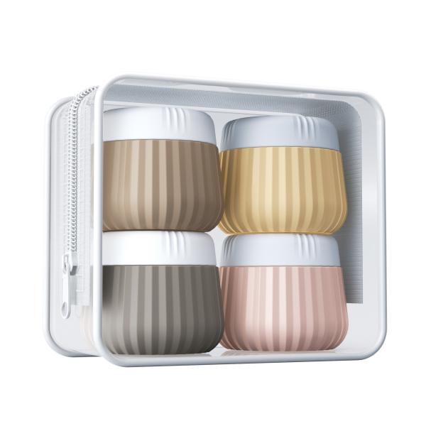 Toiletry Silicone Travel Container Kit Leak Proof 30ml With Screw Lid