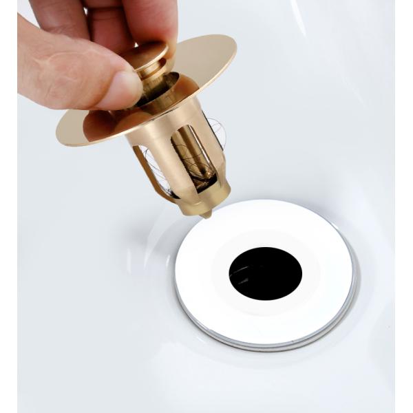 2.44inch American Size Upgraded Brass Sink Drain Stopper Pop Up Bathtub Drain Strainer