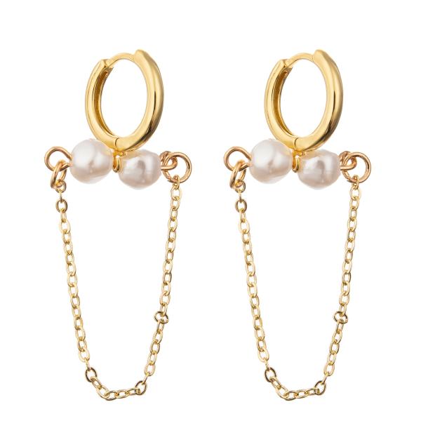 O ouro chapeou únicos brincos redondos da aro do esmalte do elo de corrente do zircão para mulheres