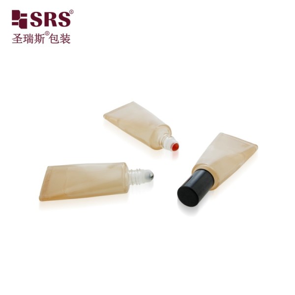 GB3 10ML Luxury Tube Unique Design Transparent Glass Painted Custom Color Roll On Steel Ball Bottle For Perfume Oil