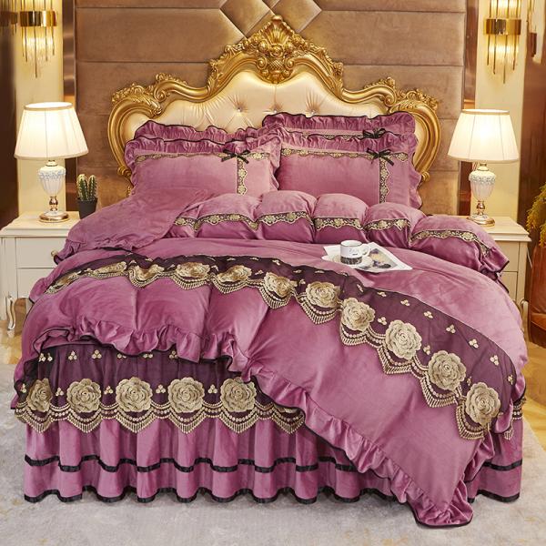 Luxury Embroidery Label Удобный свадебный одеял с хлопковым наполнителем