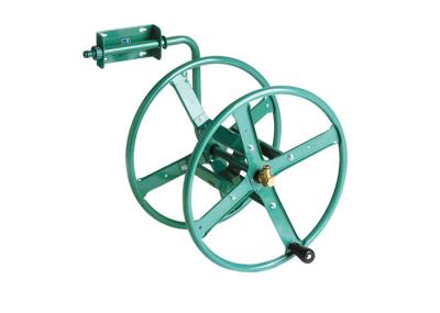 100ft Green Steel Swivel Hose Reel  Anti Rust Home Yardworks Metal Hose Reel