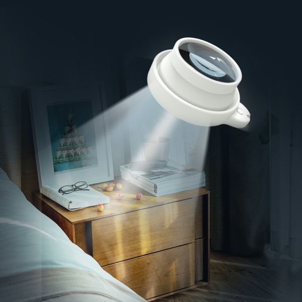 Transformable Multi-Angle Adjustable Original Foldable Magnifier with Dual Power Supply Soft Flexible Silicone Surface