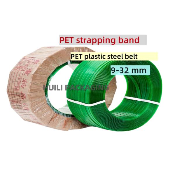 Bande de cerclage en flocons de bouteilles PET 100% Tension 200-3000N, cerclage en acier PET