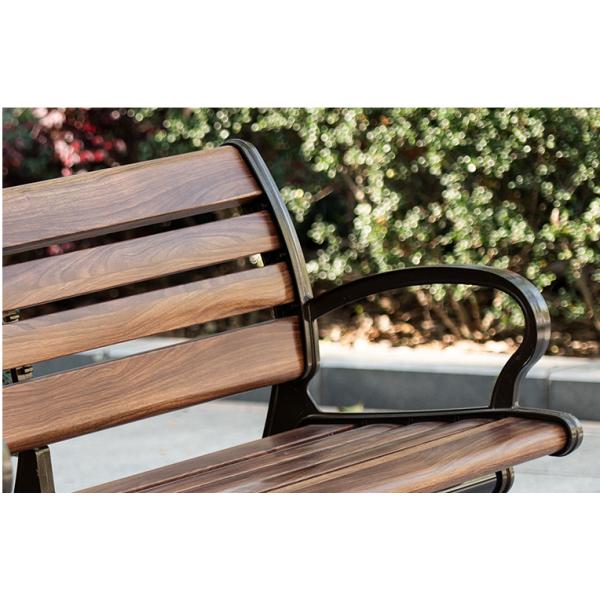 Public Cast Aluminium Garden Bench UV Resistant Cast Aluminum Patio Bench