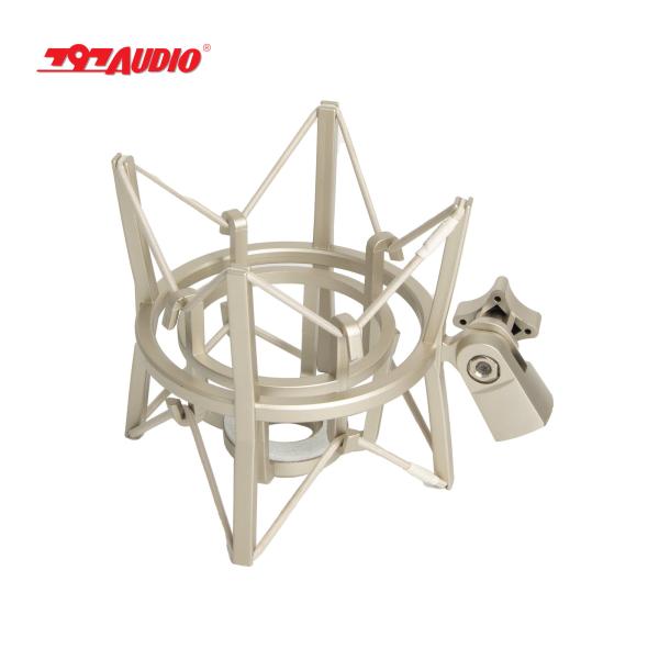 797AUDIO Champagne Microphone Fixed Mount Clip Stand Holder with Metal Mounts Stands