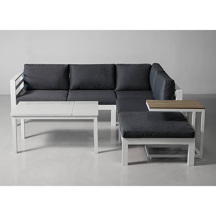 Modern Design Style Aluminum Patio Furniture Set with Adjustable Table and Dining Set