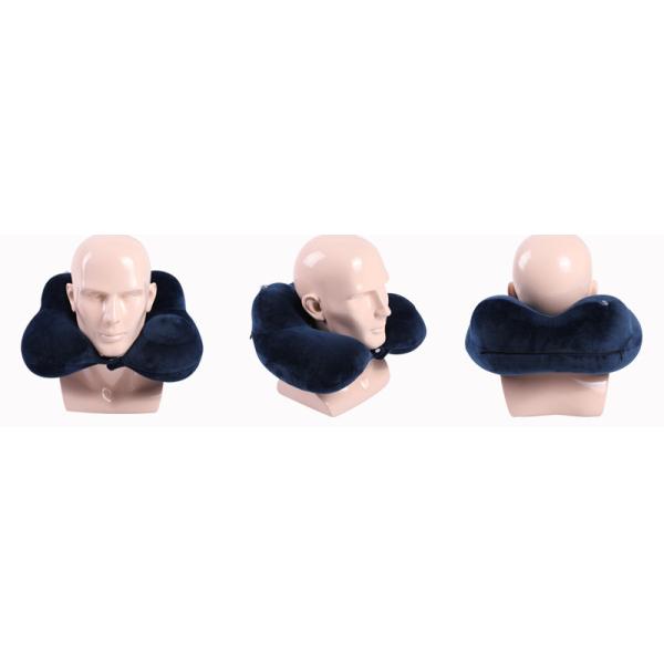 Travel/Camping/Car/Airplane U-Shaped Inflatable Neck Pillow with Washable Pillowcase