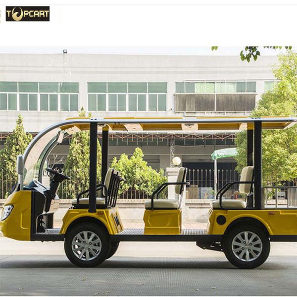 Yellow Color Tourist 8 Seater Golf Buggy Bus With 5.1m Min Turning Radius