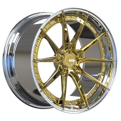 Gold Disk Sport Rim 3 Piece 5x120 Wheels 21x9.5J PCD 5x114.3