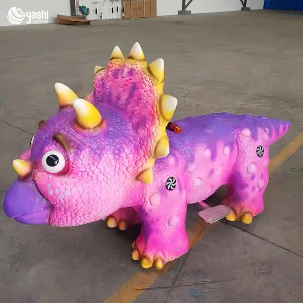 Children'S Electric Rideable Dinosaur Bumper Car For Night Market Stalls