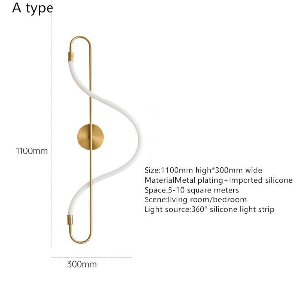 Modern Led Wall Lamp Bedroom Corridor Silicone led strip wall mount Bedside Wall Lamp(WH-OR-86)