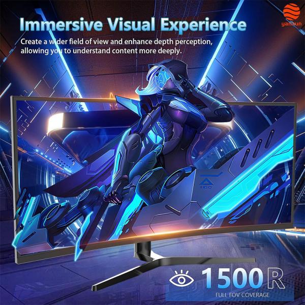 34 Inch Ultrawide Monitor Curved Gaming Monitor Supports Split Screen RGB Lighting